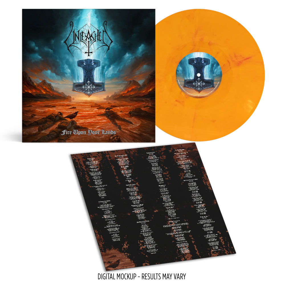 Unleashed "Fire Upon Your Lands - Marbled Orange Red LP" 12"